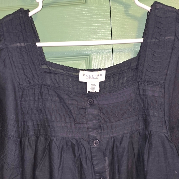 Calypso St Barth NWT Dark Blue Cotton Top (Size M) Cute - Picture 2 of 8